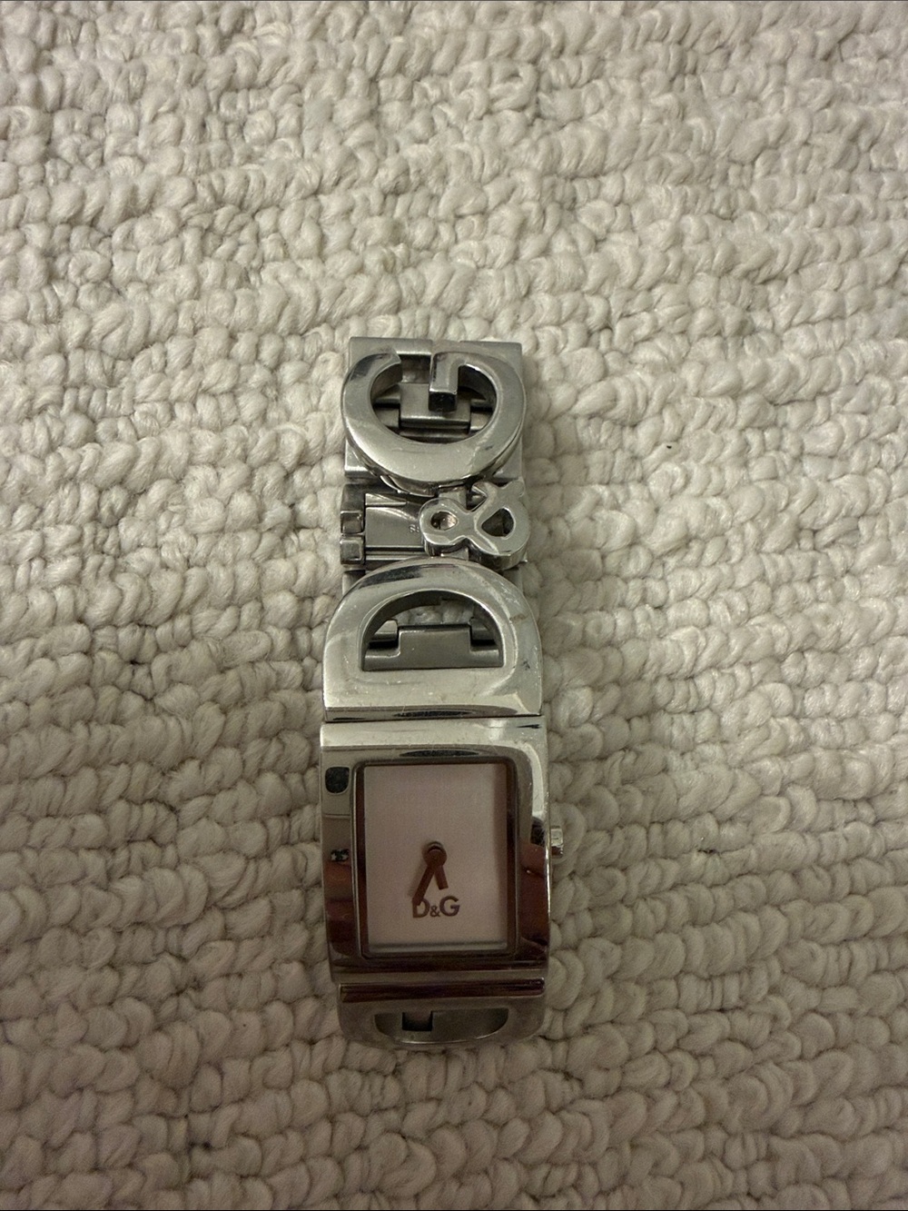 Vintage D&G dolce and gabbanna Silver Link Bracelet Watch